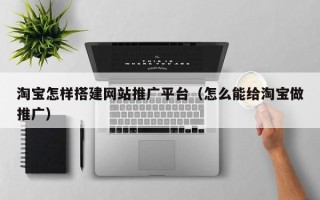 张家口淘宝怎样搭建网站推广平台（怎么能给淘宝做推广）