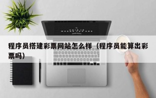 张家口程序员搭建彩票网站怎么样（程序员能算出彩票吗）